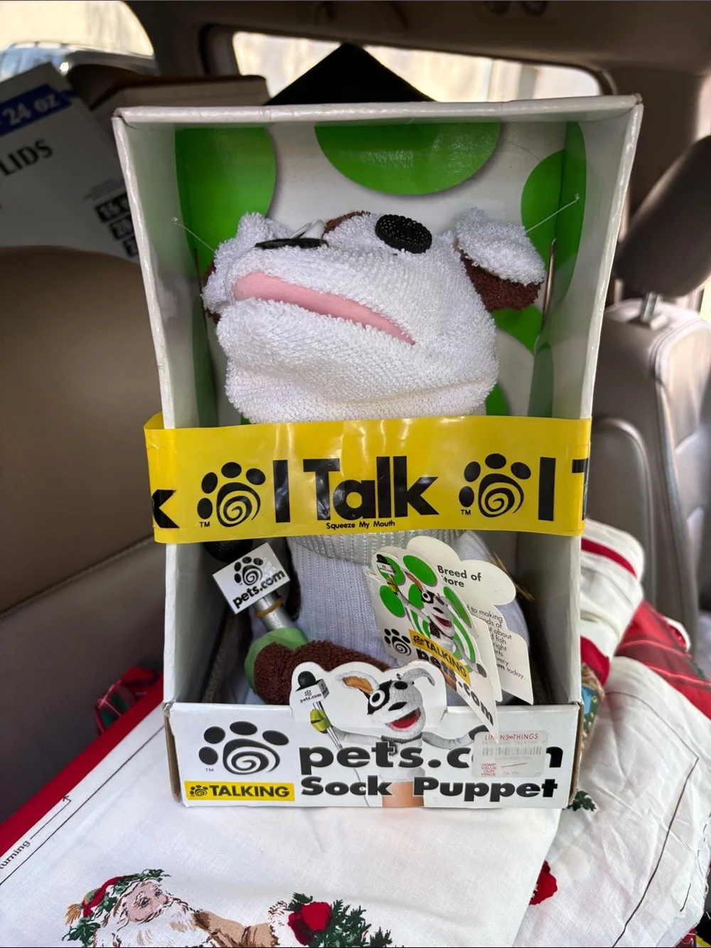 Pets Talking Sock Puppet - White/Brown